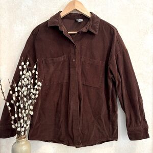 h&m corduroy button up
